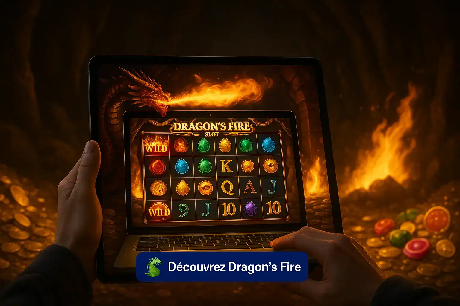 Découvrez Dragon's Fire sur Winoui - Machine à sous avec bonus et free spins